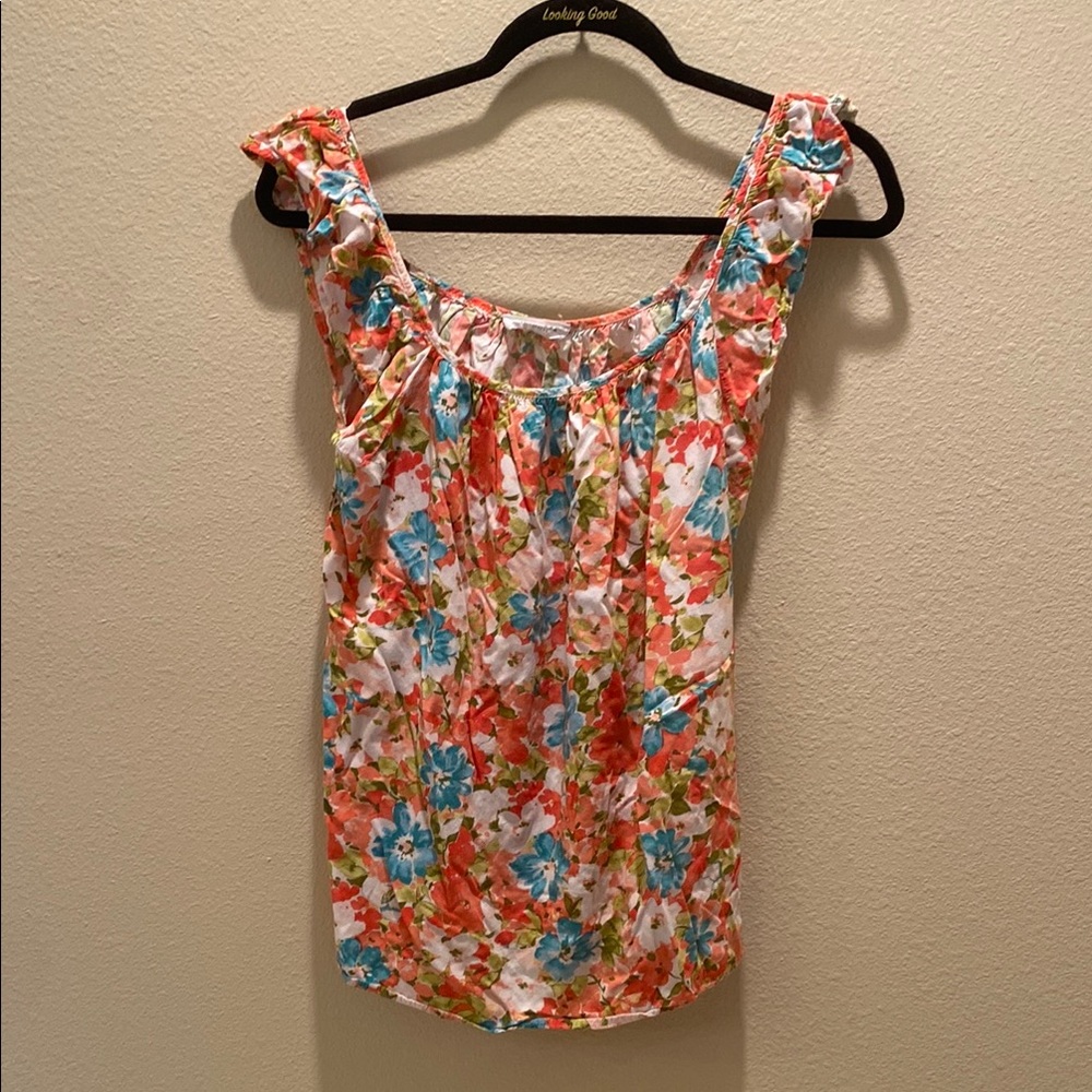 Floral Sleeveless Top - Multicolor